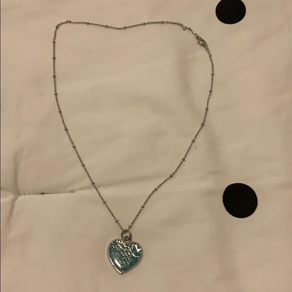 Coach heart pendant necklace